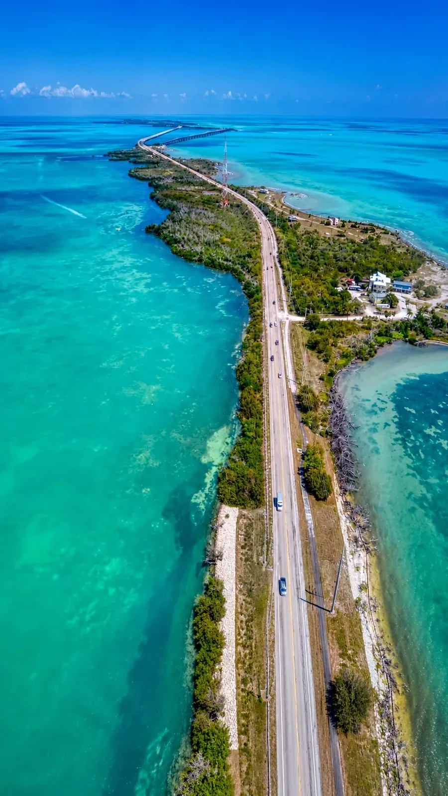The Florida Keys seen from the air