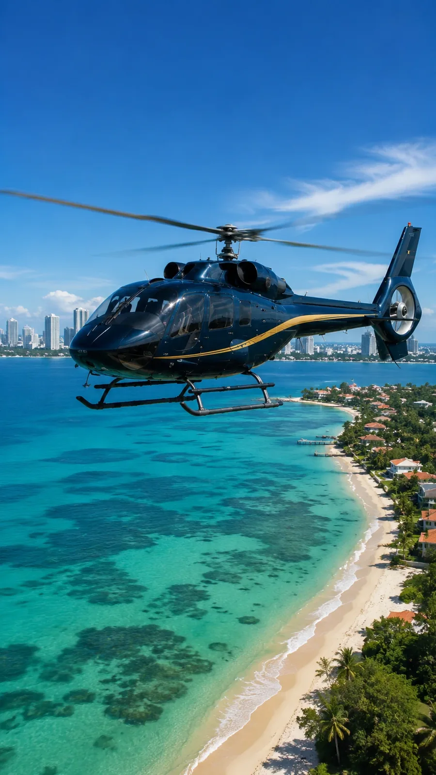 Scenic flight over the Miami skyline and Biscayne Bay